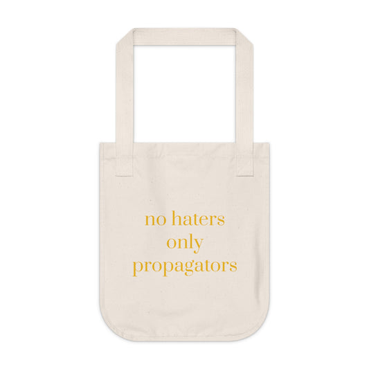 No Hate - Eco-Friendly Canvas Tote Bag - The Propagated Pot Design