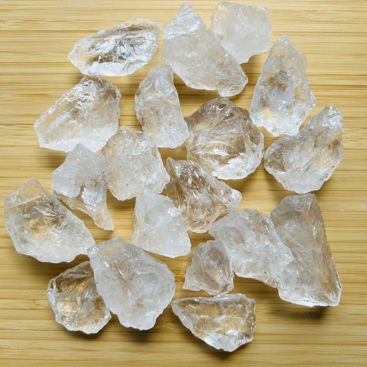 Clear Quartz Raw Crystals (1-2 Inch - AA Grade - 12-20 Pieces Per Pound) Ethically Sourced from Brazil