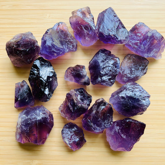 Amethyst Raw Crystals (1-2 Inch - AA Grade - 12-20 Pieces Per Pound) Ethically Sourced from Brazil