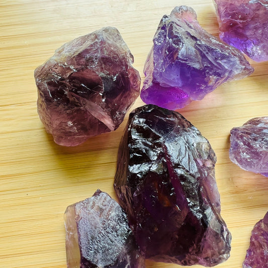 Amethyst Raw Crystals (1-2 Inch - AA Grade - 12-20 Pieces Per Pound) Ethically Sourced from Brazil