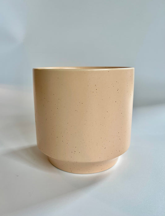 Ceramic Vanilla Speckle Pot