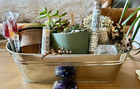 Healing and Wellness Bundle in a Metal Planter