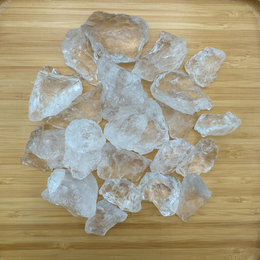 Clear Quartz Raw Crystals (1-2 Inch - AA Grade - 12-20 Pieces Per Pound) Ethically Sourced from Brazil