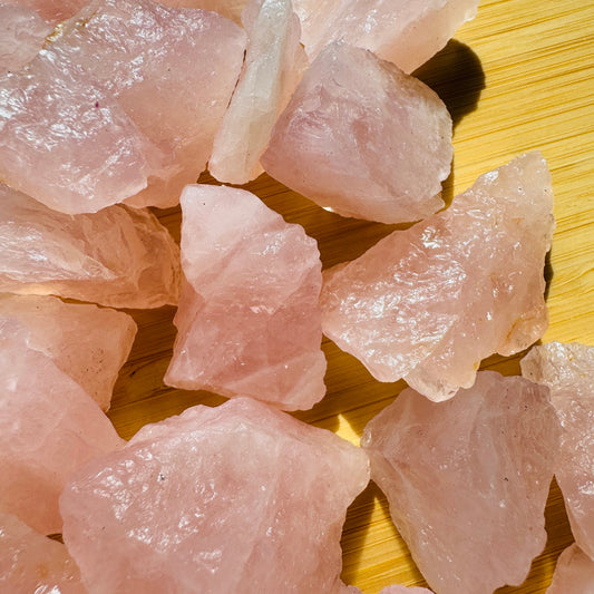 Rose Quartz Raw Crystals (0.50-1.50 Inch - AA Grade - 20-32 Pieces Per Pound) Ethically Sourced from Brazil