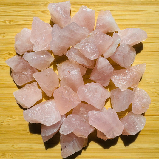 Rose Quartz Raw Crystals (0.50-1.50 Inch - AA Grade - 20-32 Pieces Per Pound) Ethically Sourced from Brazil